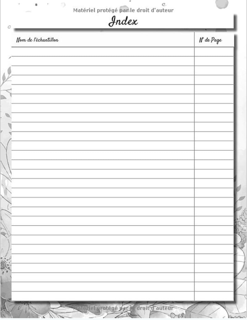 Herbier à remplir : Fleurs ou Feuilles Plantes pressées et séchées - 50 fiches à renseigner 105 pages - Format 21,59 x 27,94cm