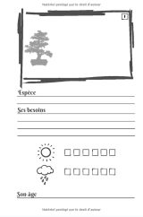Mes bonsaïs carnet de suivi - 90 pages Format 15 x 22 cm - Fabriqué en France