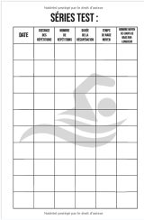 Carnet d'entraînement de natation : 140 pages Format 15 x 22 cm - Fabriqué en France