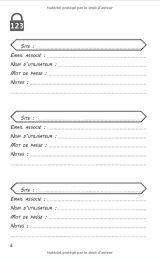 Carnet de mots de passe à remplir - adresses internet et codes secrets en sécurité - Format 13 x 20 cm - 113 pages