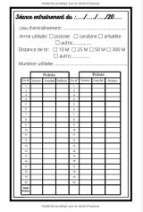 CARNET DE TIR sportif pour suivi d'entrainement - 15,24 x 22,86 cm - 105 pages