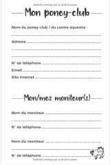 Carnet d'équitation à remplir pour enfant - Journal de Poney - 120 pages Format 15 x 22 cm