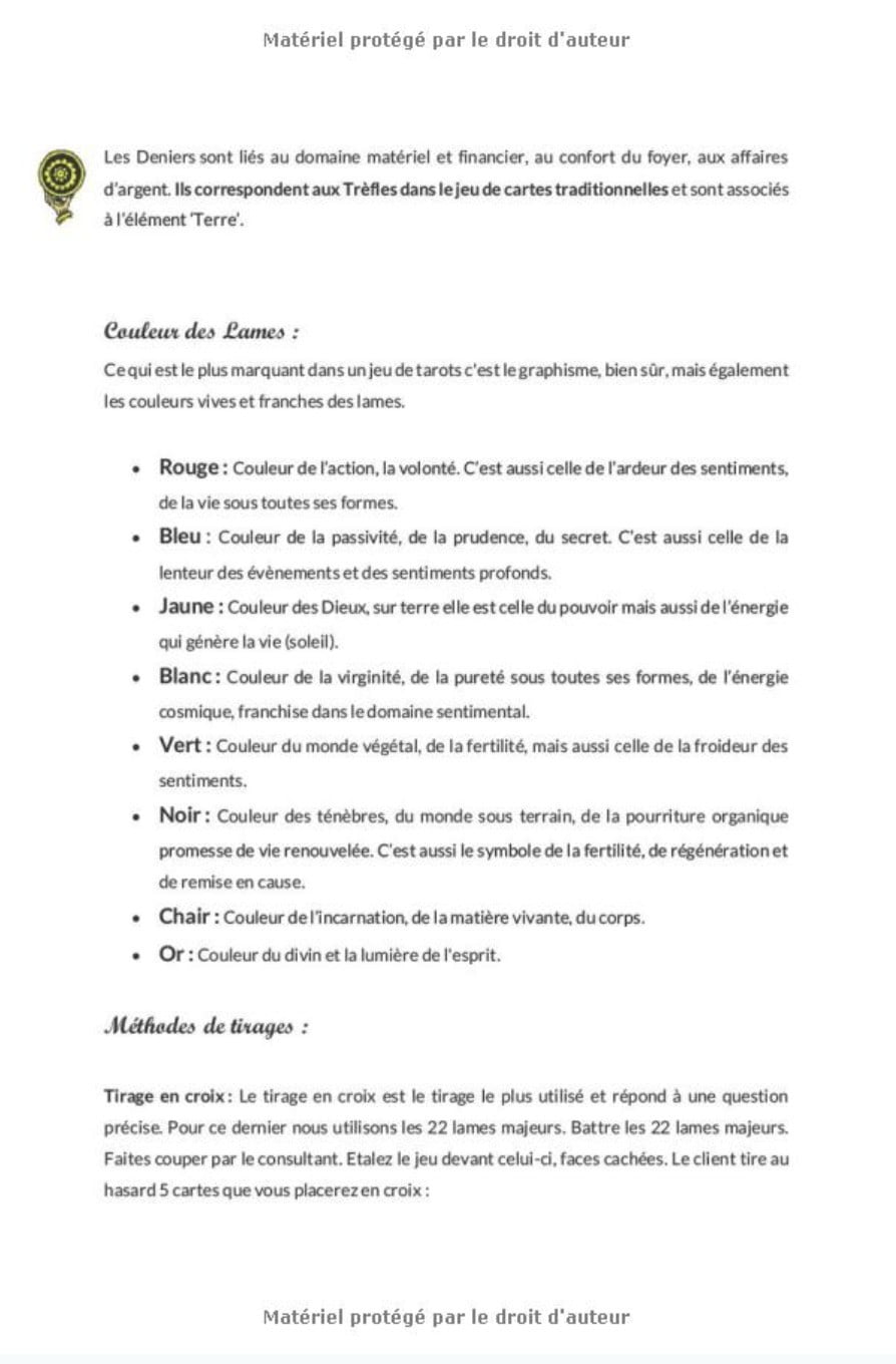 Journal Tarot - Avec guide de Tirages et significations - 130 pages Format 15 x 22 cm