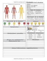 Carnet de suivi de douleurs - evaluation de la douleur - 153 pages Format A4 - Made in France