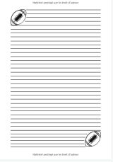 Carnet de Rugby - Journal de bord & notes entraînements - 100 pages - 18 x 25 cm - Fabriqué en France