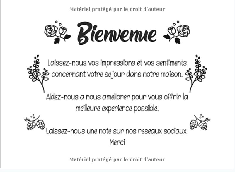Livre d'or pour AirBnB, Chalet, Maison de vacances - 101 pages Format 20 x 15 cm