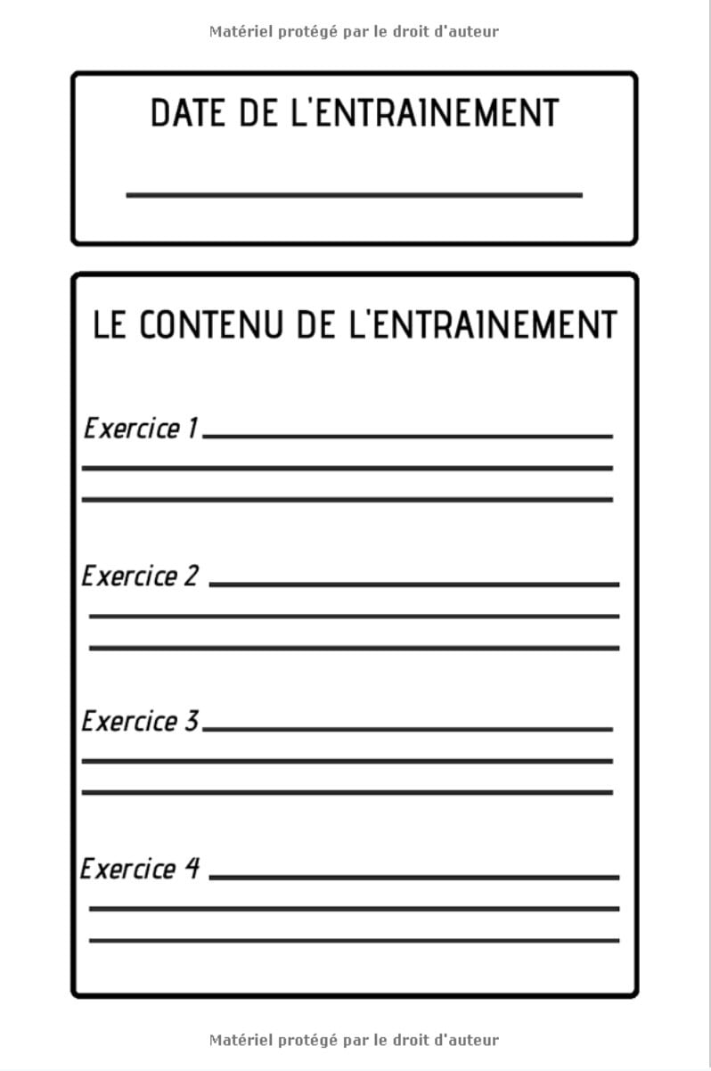 Gymnastique Carnet d'entrainement Gym - 101 pages Format 15 x 22 cm - Fabriqué en France