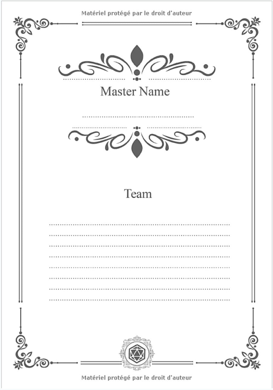 JDR Journal : Carnet de Jeux De Rôle pour Maître du jeu - RPG Game Master - 100 pages - Format 17,78 cm x 25,4 cm