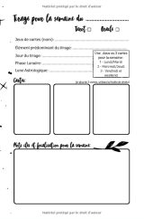 Journal de tirages Tarot et Oracle - sur 12 mois/52 semaines - 135 pages Format 15 x 22 cm