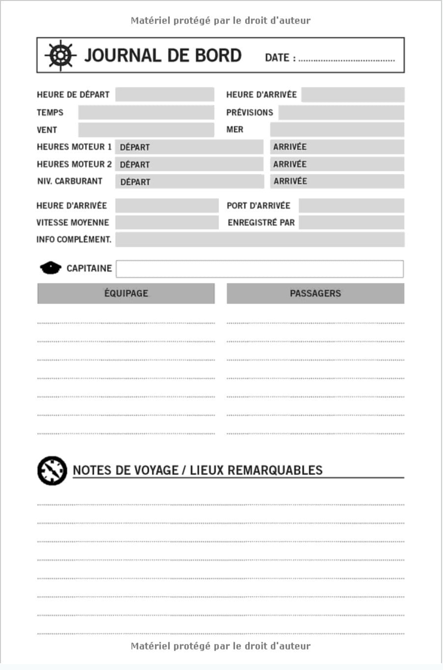 Carnet de bord et de maintenance : Registre pour bateaux, voiliers et yachts - 127 pages Format 15 x 22 cm