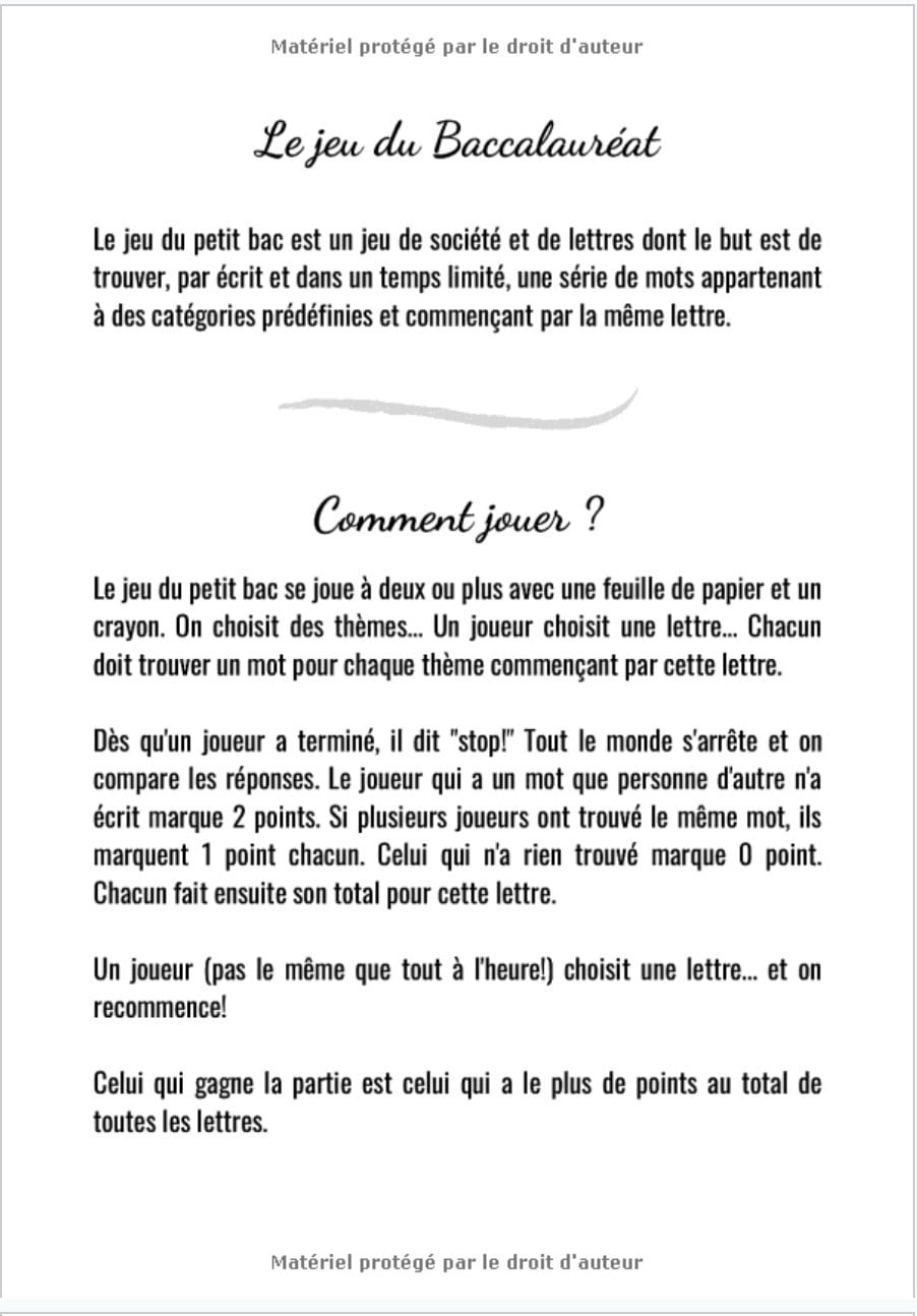 Baccalauréat Le Jeu : Carnet de grilles avec thèmes - 100 feuilles de score à remplir - 101 pages Format A4