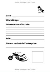 Carnet d'entretien moto - Notez vos réparations et entretiens - 101 pages - 18 x 25 cm
