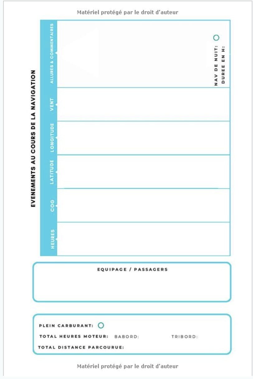 Journal de bord bateau complet pour les plaisanciers facile à remplir - 100 pages Format 15 x 22 cm