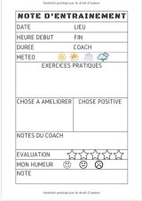 Carnet de Rugby - Journal de bord & notes entraînements - 100 pages - 18 x 25 cm - Fabriqué en France