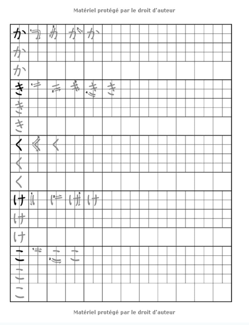 Cahier de calligraphie japonaise : Carnet d'entraînement Hiragana, Katakana et Kanji - 104 pages - Format A4