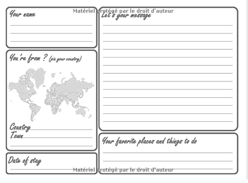 Guest book Livre d'or airbnb Paris - 150 pages, 20,96 x 15,24 cm (anglais)