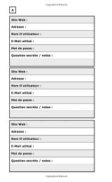 Carnet de Mots de Passe- Motifs Chats - Format A5 - 98 Pages