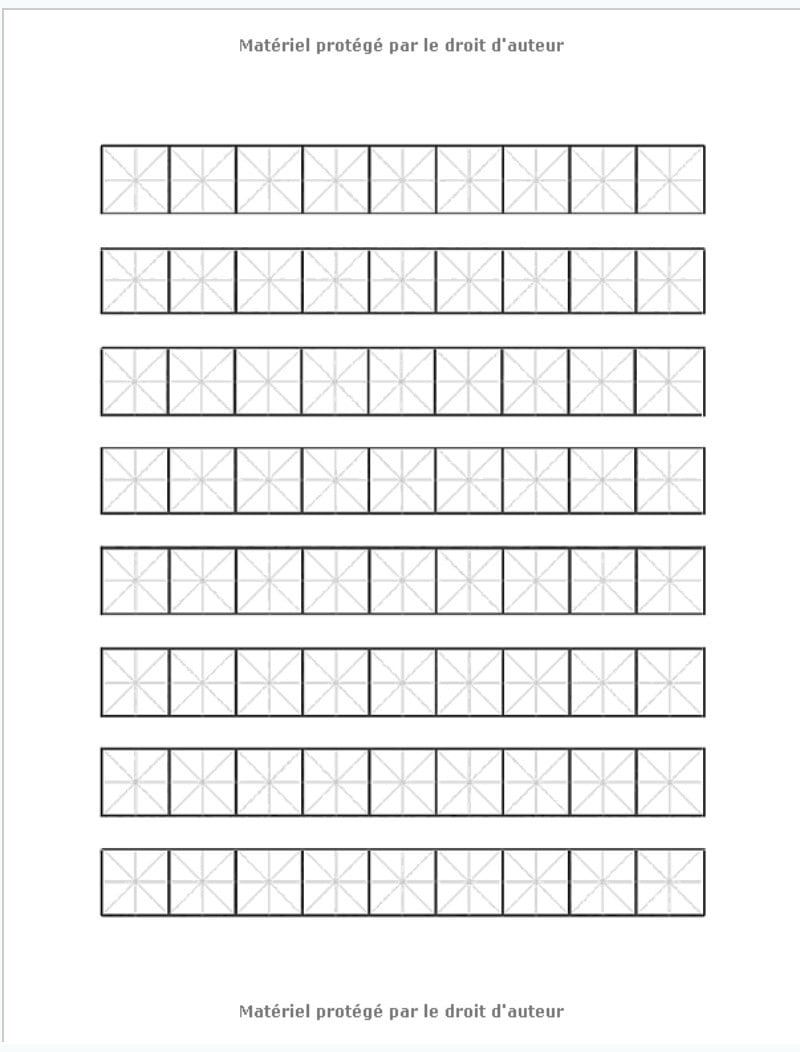 Cahier d'écriture Chinoise - 120 pages - Format A4 - Imprimé en France
