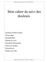 Cahier de suivi des douleurs - 199 pages Format A4