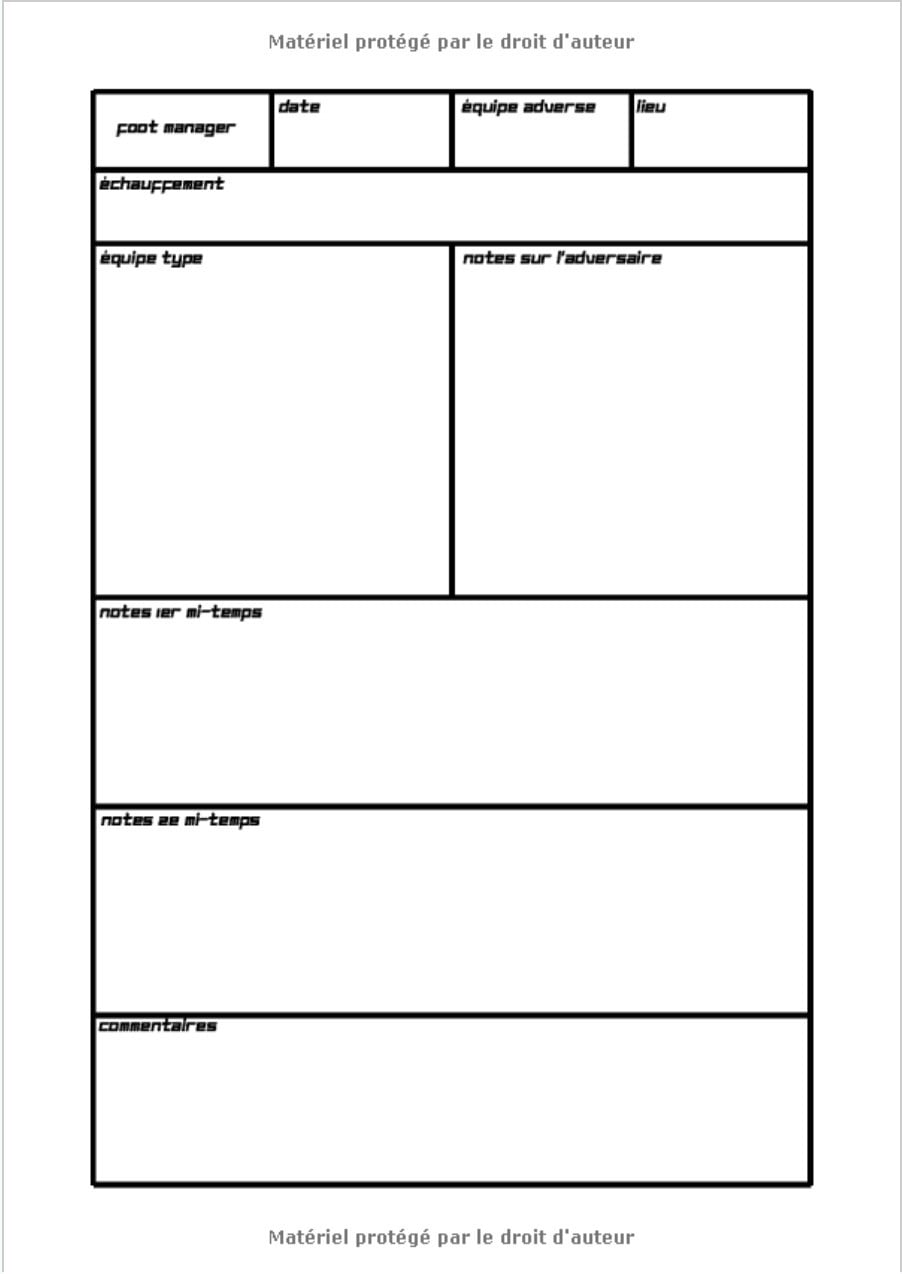 Carnet tactique football pour entraineur de foot - format A4 - 100 pages