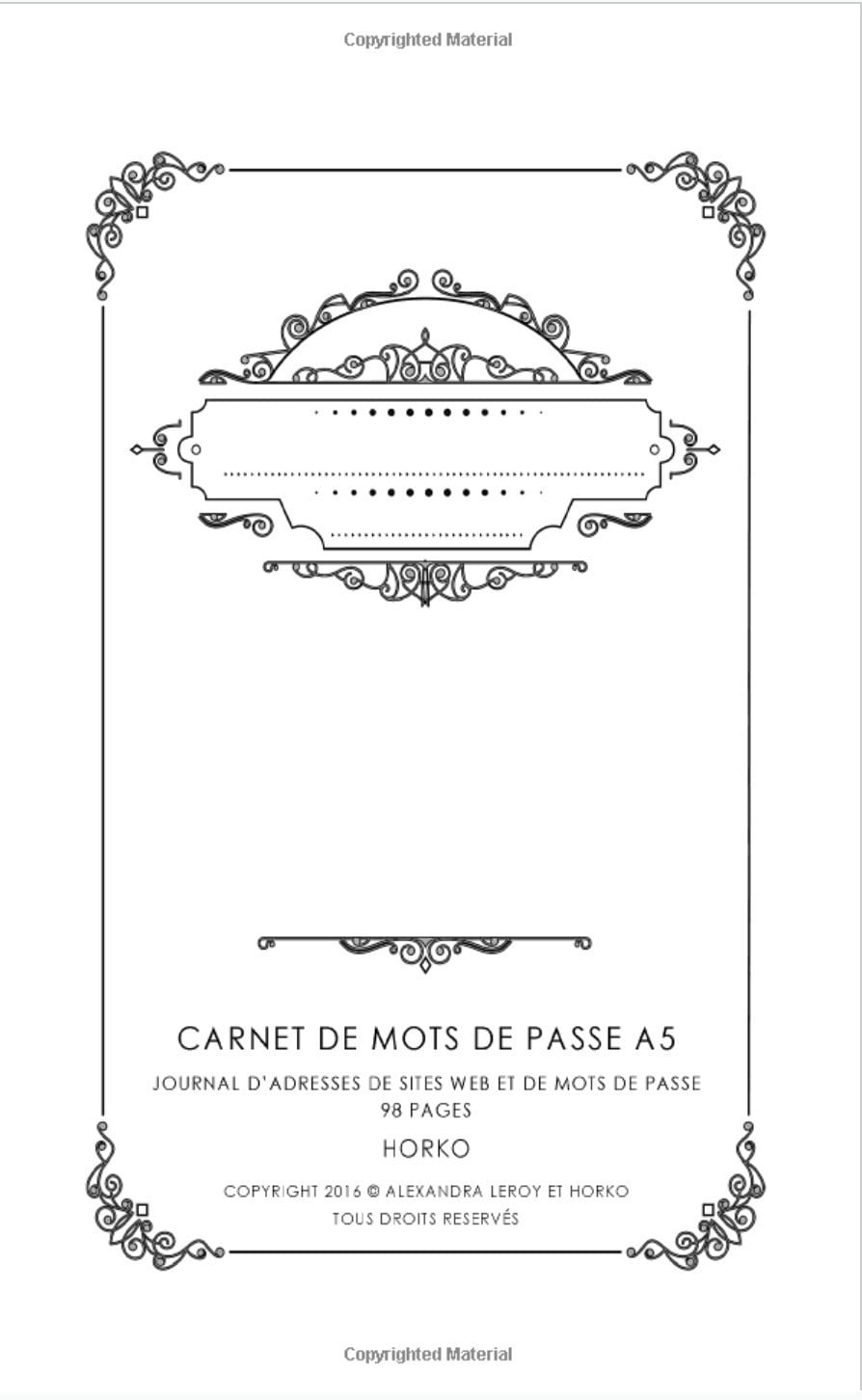 Carnet de Mots de Passe- Motifs Chats - Format A5 - 98 Pages