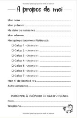 Carnet d'équitation à remplir pour enfant - Journal de Poney - 120 pages Format 15 x 22 cm