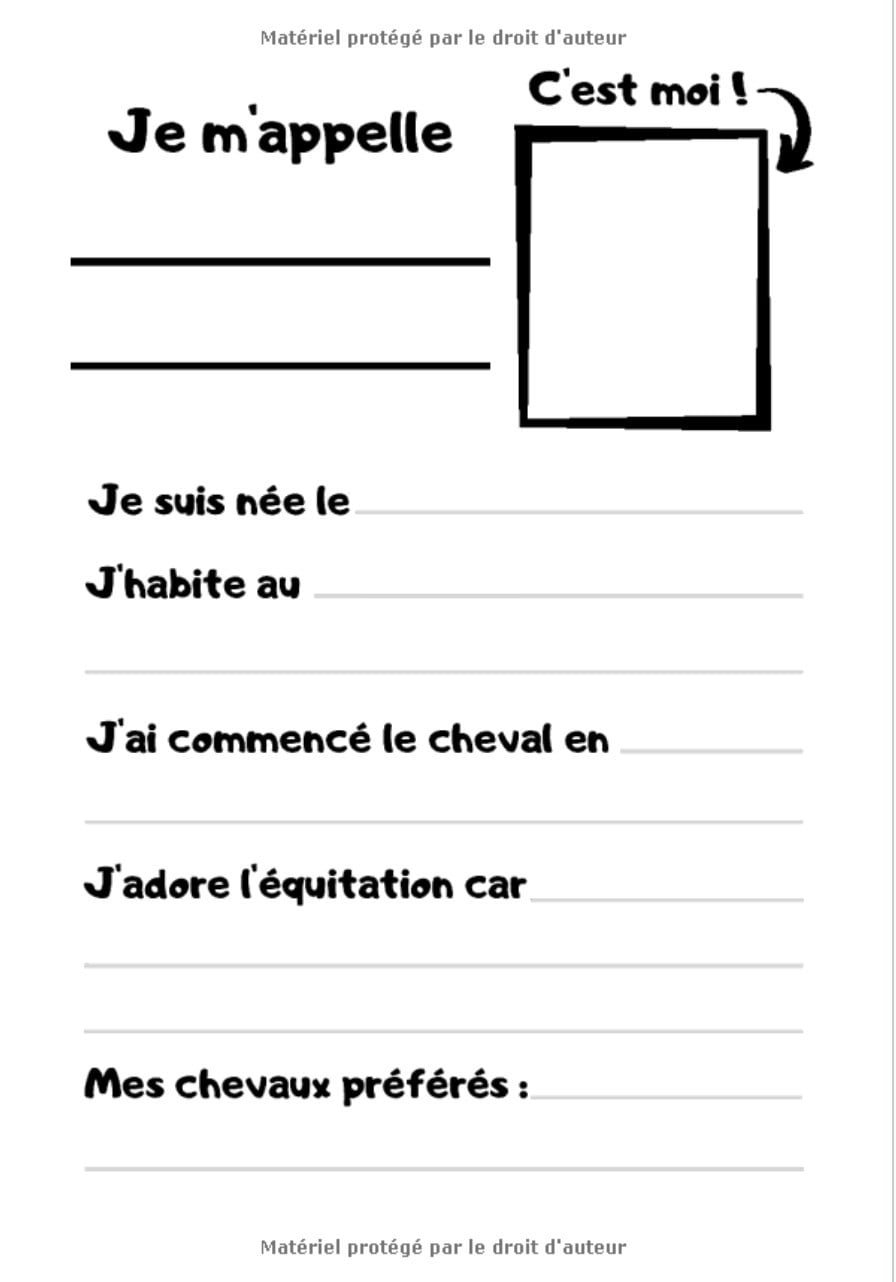Journal d'Equitation : Carnet de notes pour équitation (7-10 ans) - Petit Format (7x10 pouces, 127 pages)