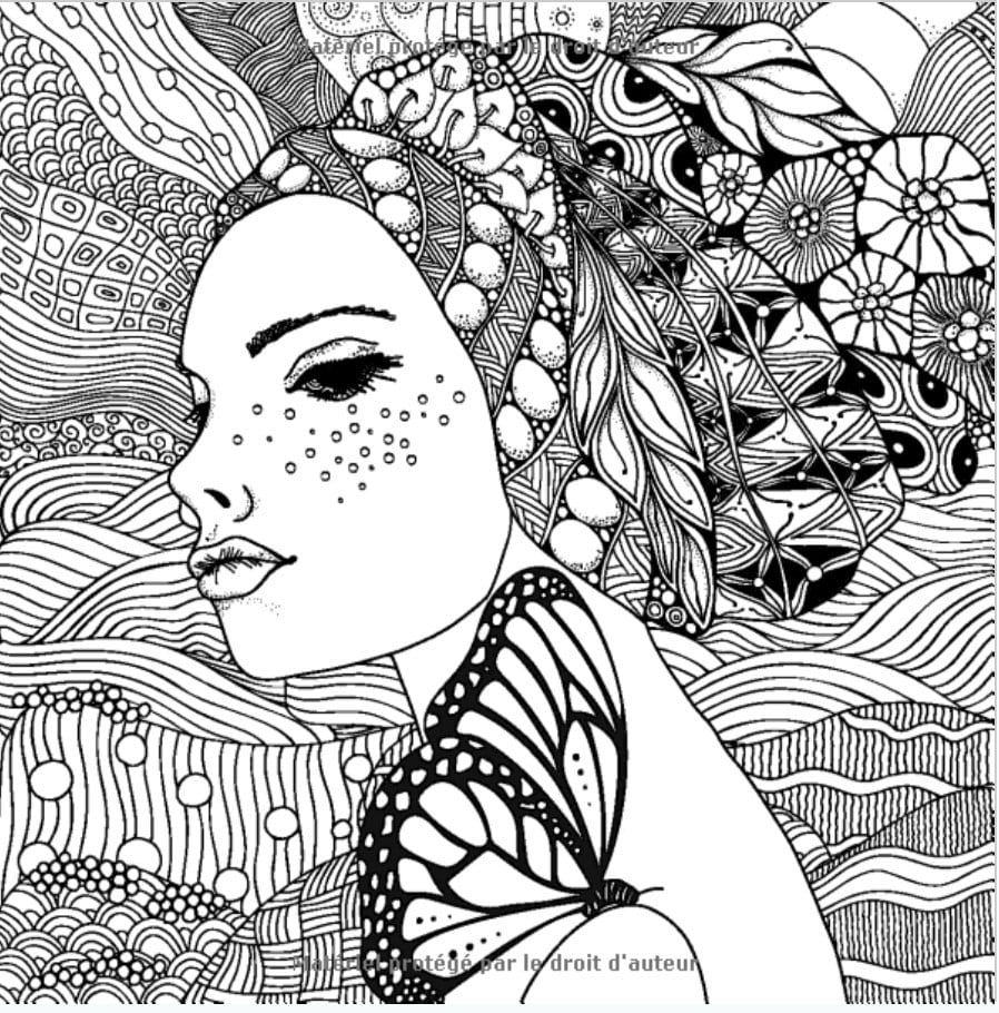 Livre de coloriage pour filles et adolescentes à partir de 12 ans - 103 pages Format 21,5 x 21,5 cm