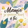 Mamie je pense fort à toi petit livre à compléter pour un cadeau original et personnalisé - 38 pages 21x21cm