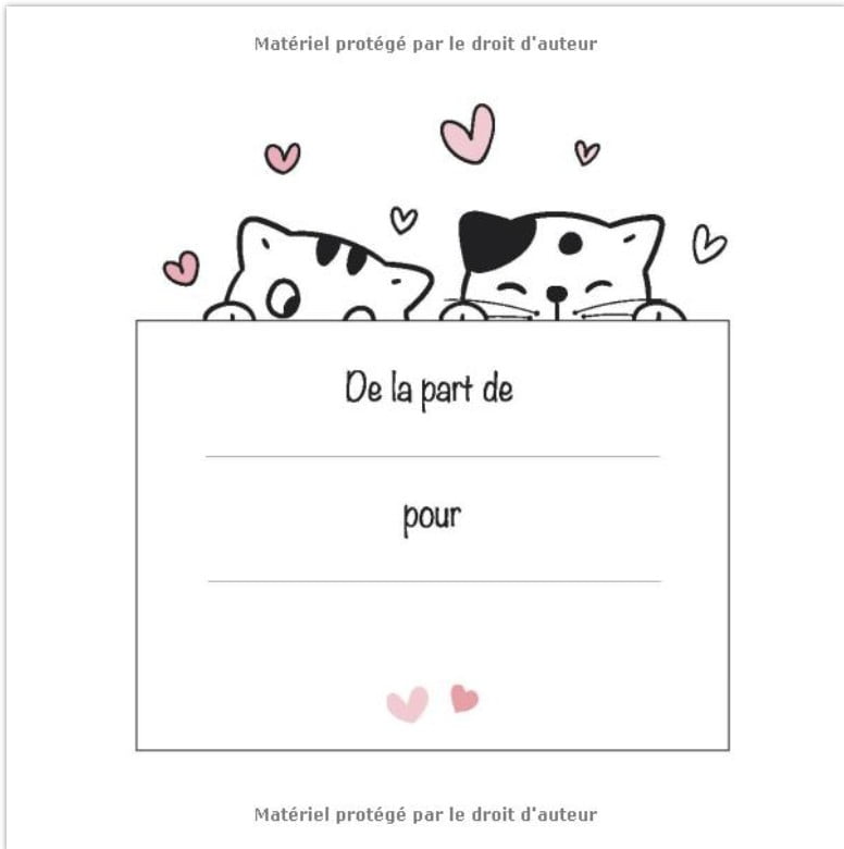 Je t'aime petit livre à compléter pour un cadeau original et personnalisé homme ou femme - idéal pour la Saint-Valentin - 34 pages 21x21cm