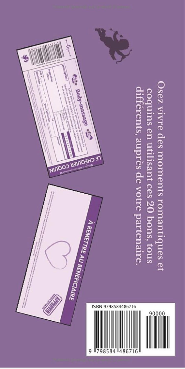 Le chéquier coquin 20 faveurs coquines à offrir | Bons sexy pour Homme ou Femme, Cadeau original pour la Saint Valentin - 42 pages - 10x20cm