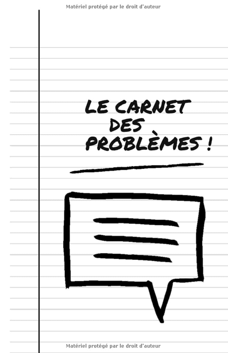 Carnet des problèmes Carnet de notes - 100 pages lignées avec marge - format A5