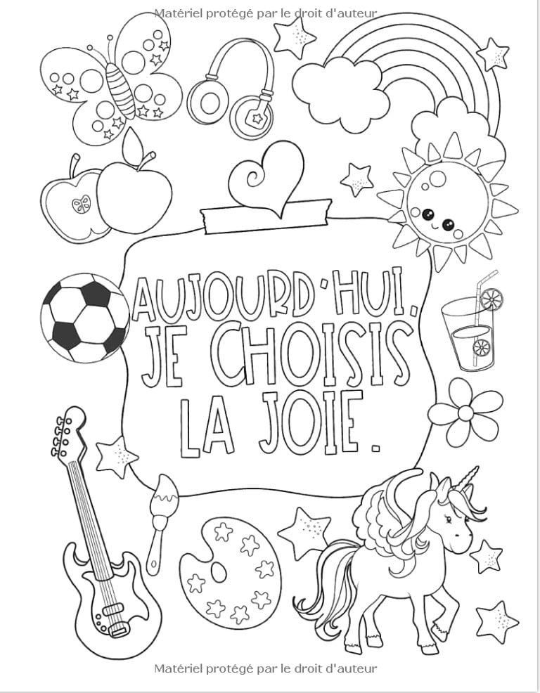Je suis calme, attentif et présent - Livre de coloriage pour enfants - 72 pages - A4