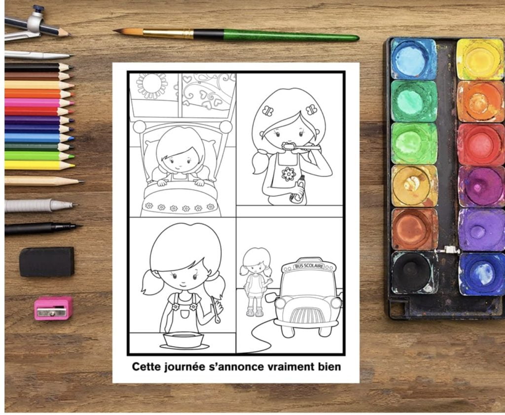 Affirmations positives - Livre de coloriage pour enfants - 72 pages - A4