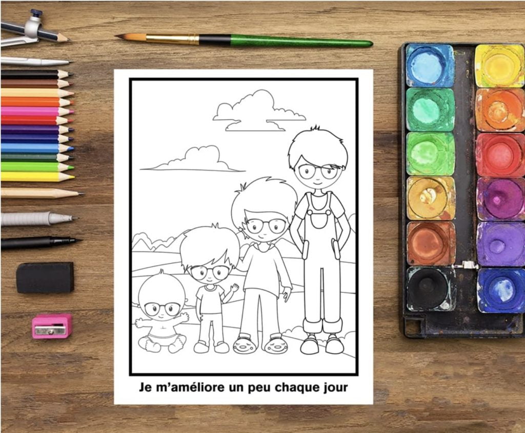 Affirmations positives - Livre de coloriage pour enfants - 72 pages - A4