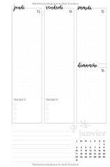 Agenda 2022 Carnet semainier & journalier, calendrier année - 15x22cm - 136 pages