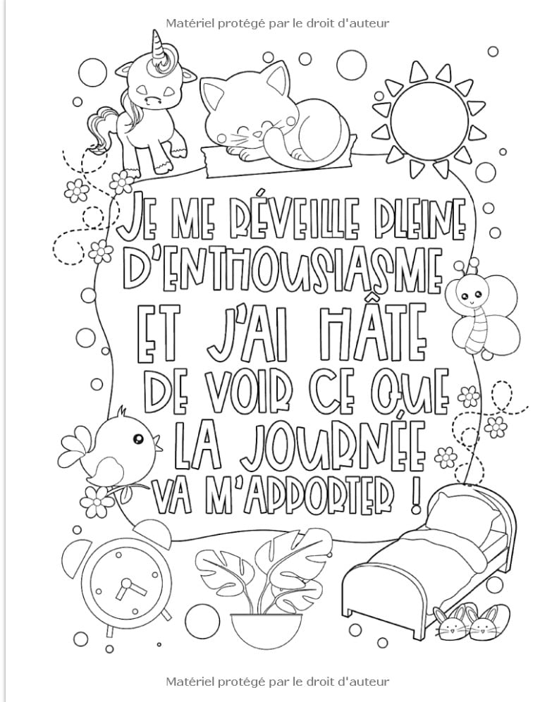 livre de coloriage inspirant pour les filles : Je suis forte, courageuse et intelligente - 66 pages - A4