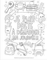 livre de coloriage inspirant pour les filles : Je suis forte, courageuse et intelligente - 66 pages - A4