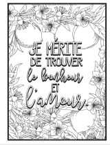 Affirmations positives - Livre de coloriage pour adultes - 72 pages A4