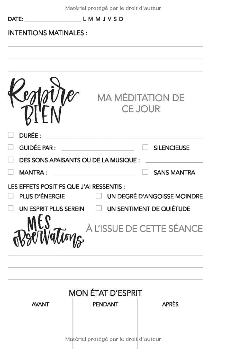 Journal de méditation - 108 pages 15x22cm