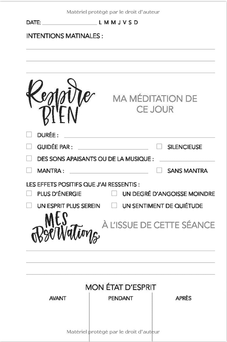 Journal de méditation - 108 pages 15x22cm