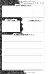 Carnet de notes d'homélie - 108 pages 15x22cm