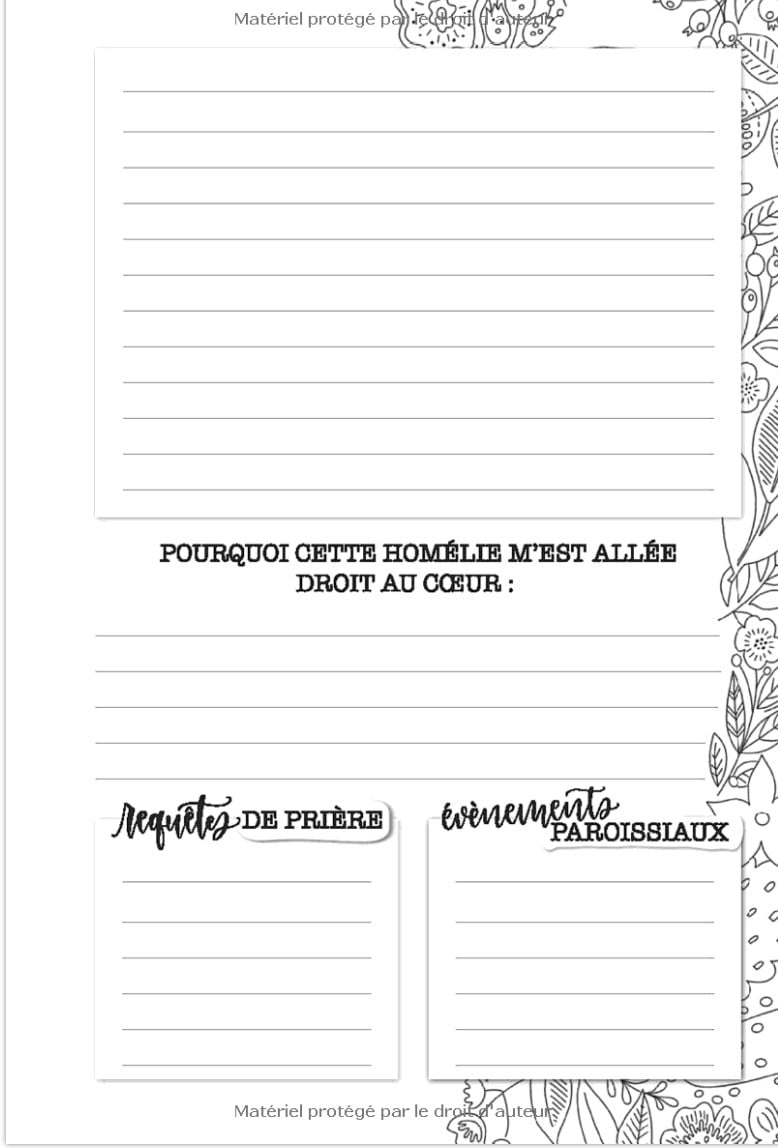 Carnet de notes d'homélie - 108 pages 15x22cm