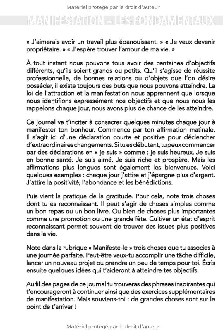 Manifeste ton bonheur Journal de manifestation - 108 pages 15x22cm