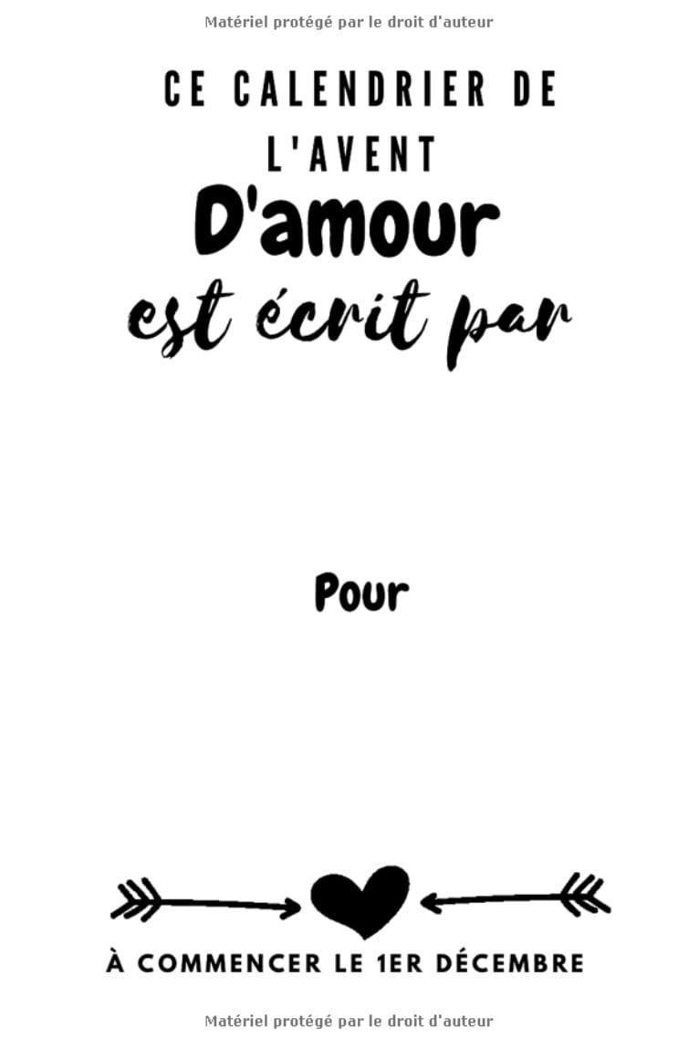 Calendrier de l’Avent couple - 24 Raisons pour lesquelles je t’aime à remplir