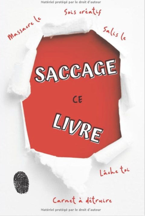 Saccage ce livre Un carnet pour se défouler au quotidien à travers de nombreux défis, ce livre est a saccager pour en faire une création unique  - 100 pages 15 x 22 cm