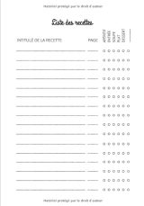 Recettes Préférées Joli carnet de recettes à compléter | 7x10 pouces | 100 fiches faciles à remplir avec vos recettes favorites - 109 pages 18x25cm
