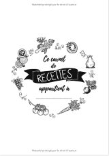 Recettes Préférées Joli carnet de recettes à compléter | 7x10 pouces | 100 fiches faciles à remplir avec vos recettes favorites - 109 pages 18x25cm
