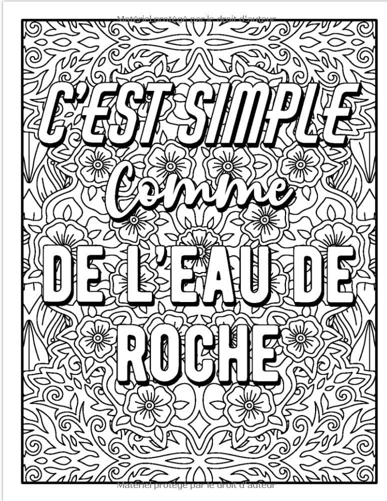 Livre de coloriage Adulte Anti stress Il ne faut pas remettre à plus tard ce qui appartient à César | Coloriage Adulte de Parodie de Proverbes - 68 pages A4