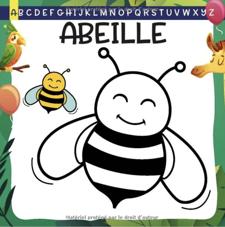 Livre de coloriage Animaux mignons - dès 1 an 40 Coloriages Bébé 12 mois, 15 mois, 18 mois avec modèle couleur - 41 pages 21,5 x 21,5cm